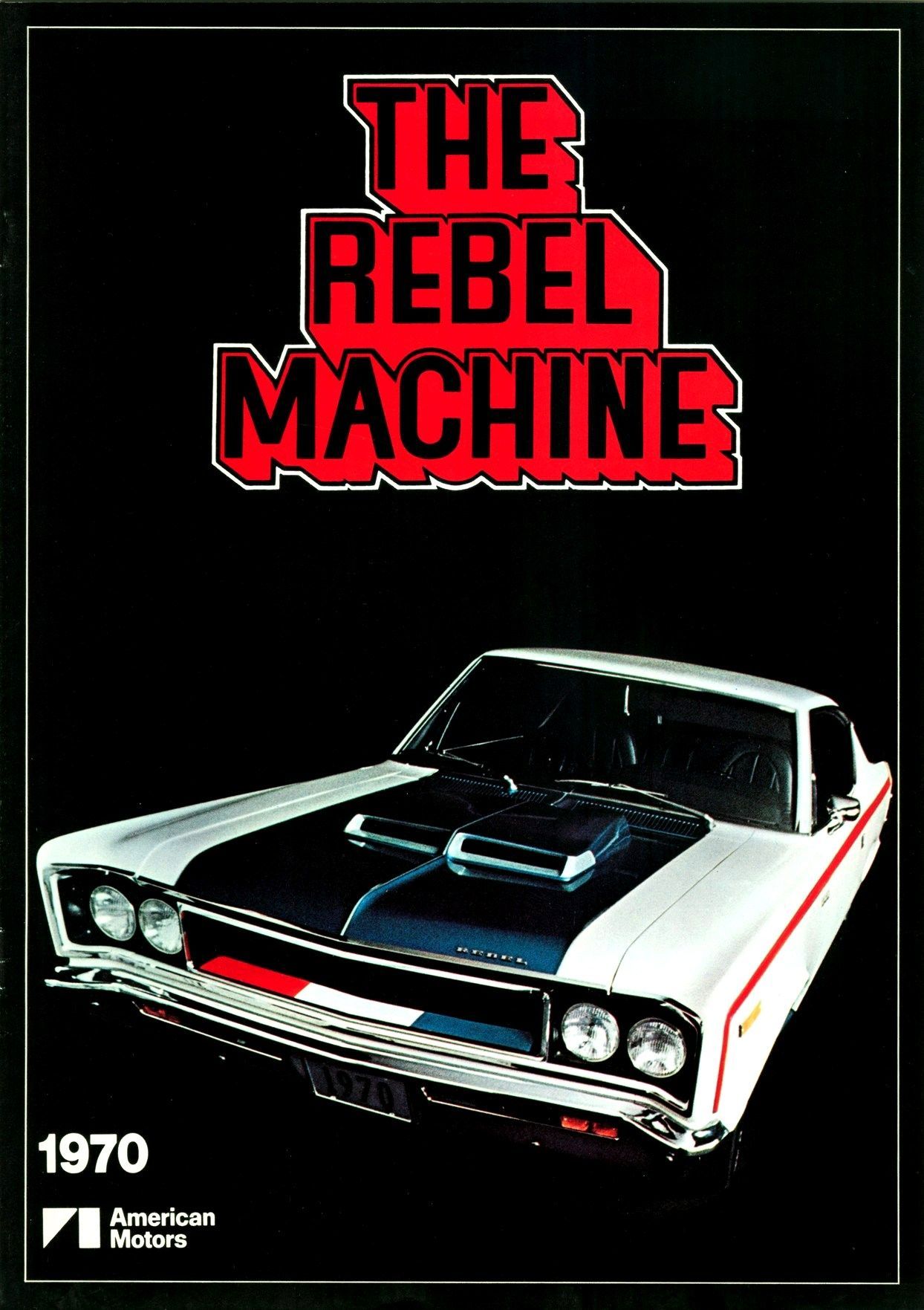 Рекламный постер автомобиля AMC Rebel Machine, 1970